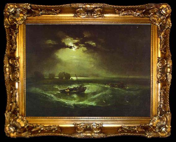 framed  J.M.W. Turner Fishermen at Sea, ta009-2